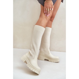 Csizma Model RQ438 Light Beige bézs 1