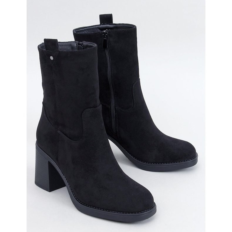 Salifi Fekete széles sarkú bokacsizma 1