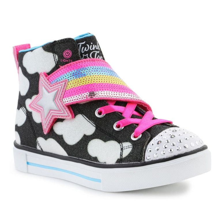 Skechers Twinkle Toes cipők: Twinkle Sparks - Shooting Star 314775L-BKMT fekete 1