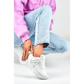 Női sportcipő, fehér tornacipő, LL66-33W 2