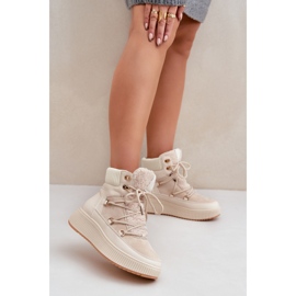 Hószigetelt női csizma MD9944-6 bézs 1