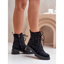 Női dolgozók strasszokkal MR880-017 fekete 1