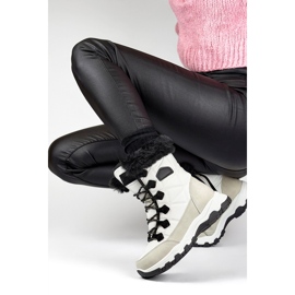 Női hócsizma bundával és cipzárral, fehér 9093W 2 Női hócsizma bundával és cipzárral, fehér 9093W 2