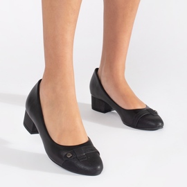 Goodin Fekete színű női alacsony sarkú pumpák 1