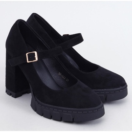 Platformos szivattyúk hevederrel, fekete 1 Platformos szivattyúk hevederrel, fekete 1