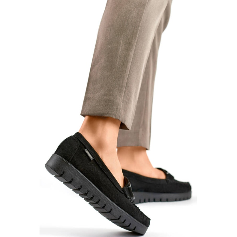 Goodin Női fekete velúr mokaszinok GD-FL696C-B 2