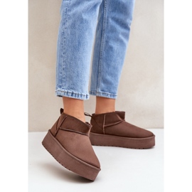 Barna alacsony platformú hócipő 2