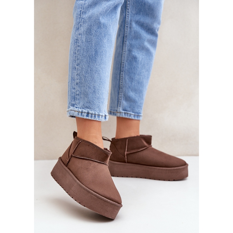 Barna alacsony platformú hócipő 2