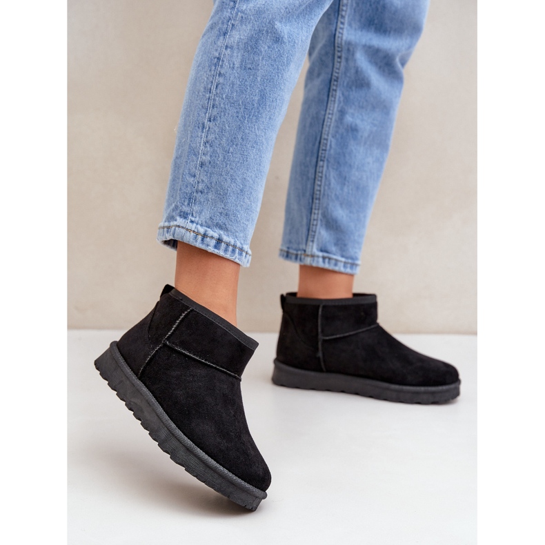 Női hócsizma Eco Suede fekete színből 2