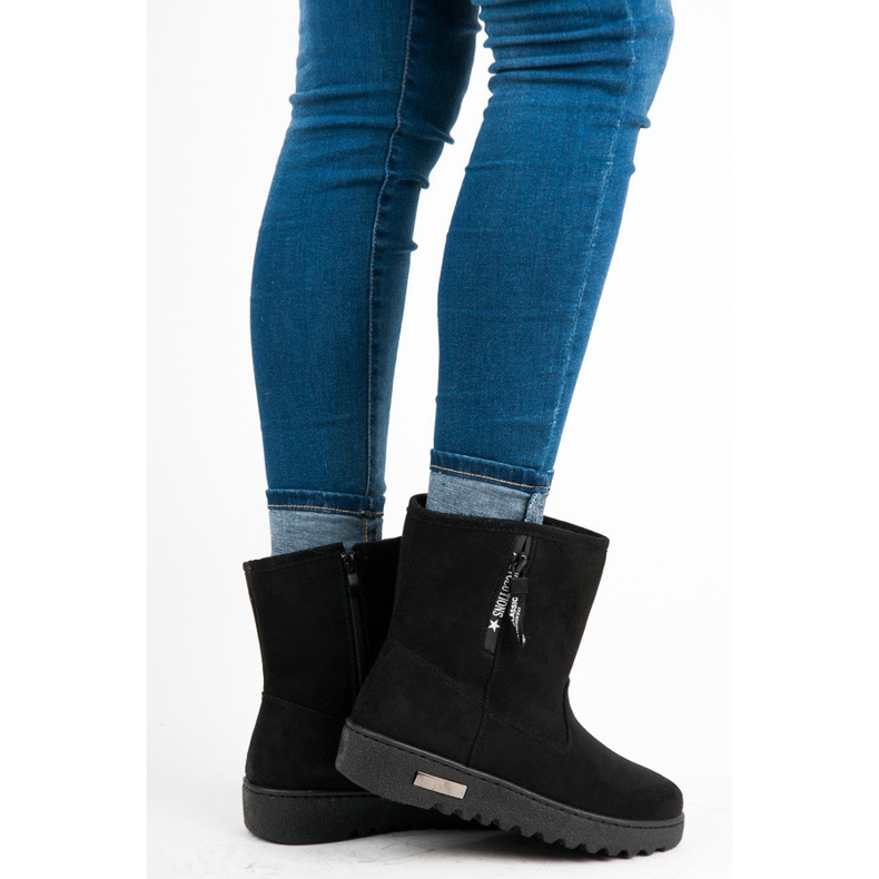 Super Me Cipzárral rögzíthető hócsizma fekete 1