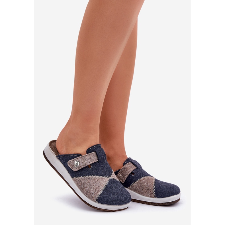 Inblu Női megelőző papucsok, szürke és sötétkék 1