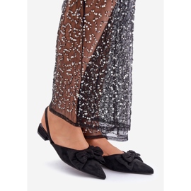 Fekete Lotiara balettlapok hegyes orrokkal és masnival 1