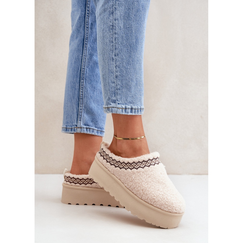 Női bézs platform hócsizma 1