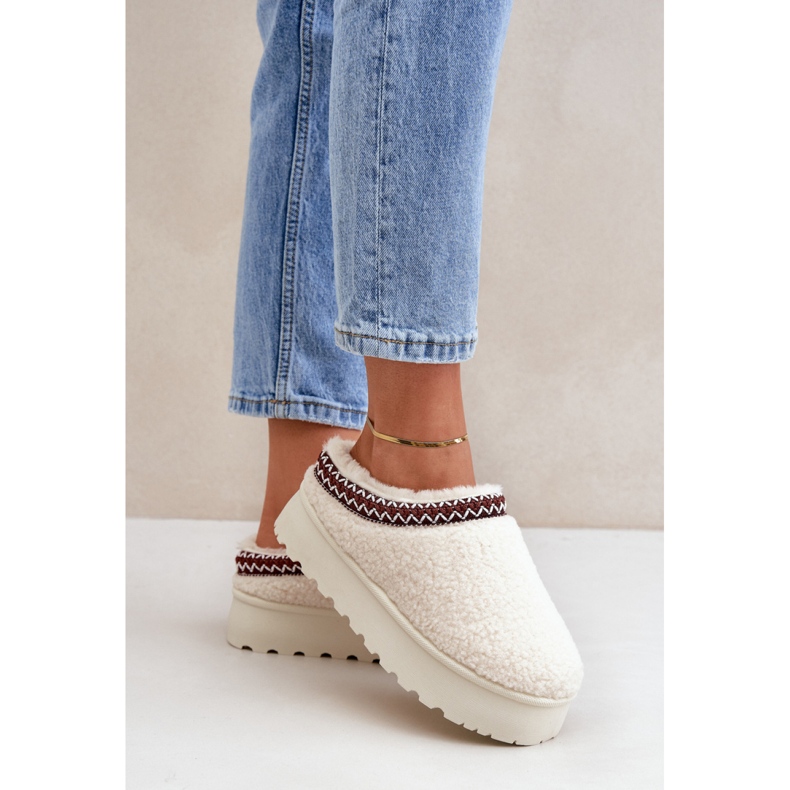 Női bézs platform hócsizma 1