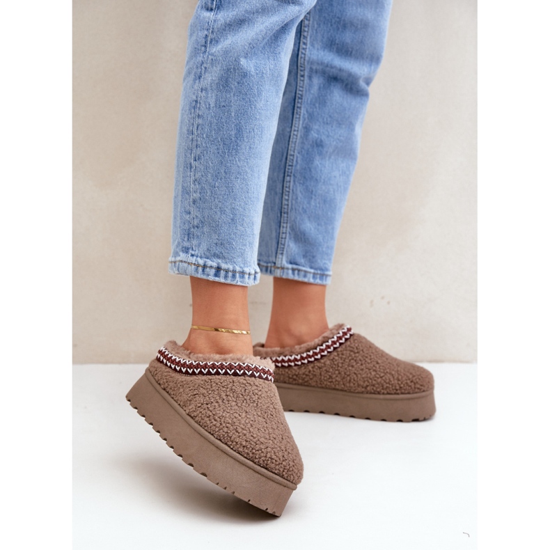 Női barna platform hócsizma 1