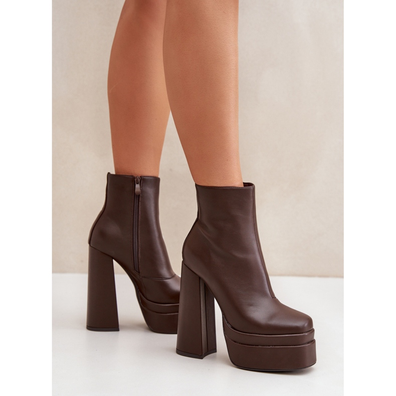 Step in style Selahra JA-26 Csokoládé modell csizma - Lépj stílusosan barna 1