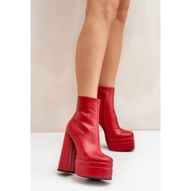 Step in style Bakancs Selahra JA-26 Red - Lépj stílusosan piros 2