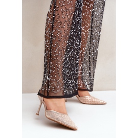 Step in style Berilae B1639-202 modell Gold Glitter magassarkú - Lépj stílusosan sárga 1
