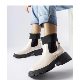 Breolungi - Solea bézs színű felbújós munkáscsizma 1