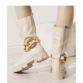 Bézs színű hőszigetelt csizma lánccal Harrison - Solea 1 Bézs színű hőszigetelt csizma lánccal Harrison - Solea 1