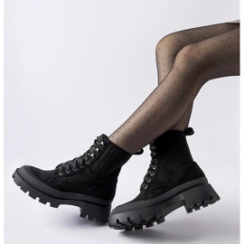 Fekete öko-velúr bokacsizma, Orson - Solea 1