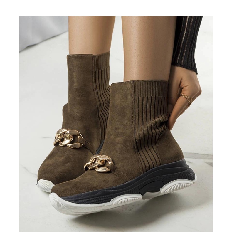 Zöld szigetelt bokacsizma Ulster lánccal - Solea 1