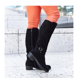 Fekete szigetelt, öko-velúr csizma az Aldisio-tól - Solea 1