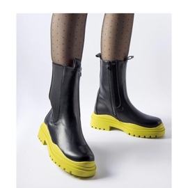 Fekete bokacsizma színes talppal a Delebio - Solea-tól 1