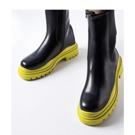 Fekete bokacsizma színes talppal a Delebio - Solea-tól 2