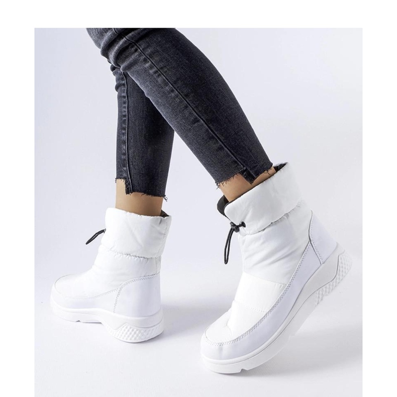 Fehér női hőszigetelt hócsizma 1