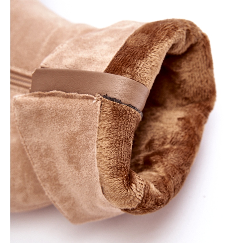 Evento Bézs borotválkozó női szigetelt csizma, magassarkú domború felsőrésszel 1 Evento Bézs borotválkozó női szigetelt csizma, magassarkú domború felsőrésszel 1