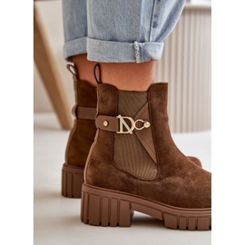 Seastar Eco Suede barna hőszigetelt női bokacsizma arany részlettel Bervena 3