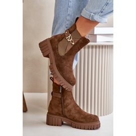 Seastar Eco Suede barna hőszigetelt női bokacsizma arany részlettel Bervena 2