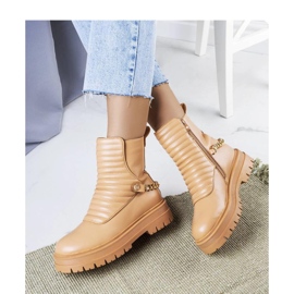 Bézs színű hőszigetelt bokacsizma lánccal a Pareda - Solea-tól 1