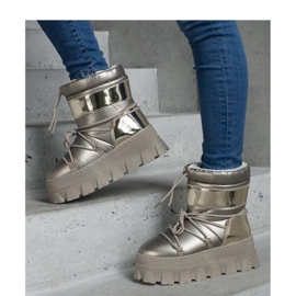 Arany platformú hócsizma festett Losta - Solea betétekkel 1