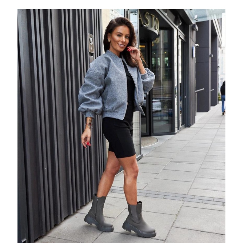 Zöld szigetelt platformcsizma 1