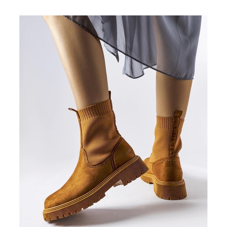 Barna öko-velúr csizma Big Star MM274541 1