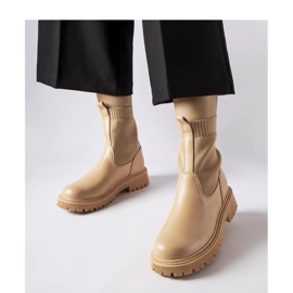 Bézs színű öko-velúr csizma Big Star 1