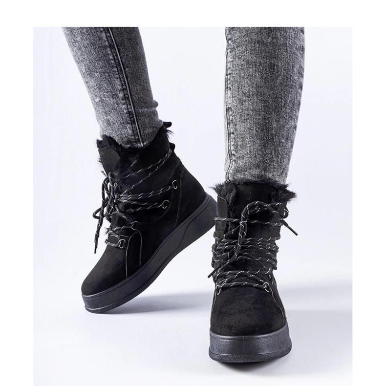 Fekete platform hócsizma 1