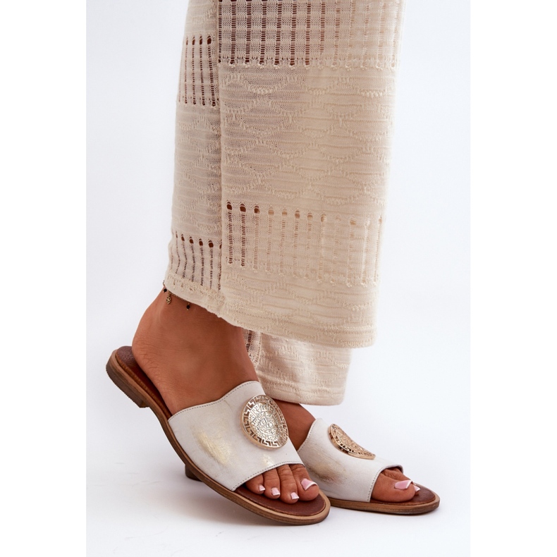 Zazoo 2938 arany szandál papucs aranysárga 1