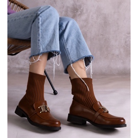 Barna bokacsizma szövet felsőrésszel 1