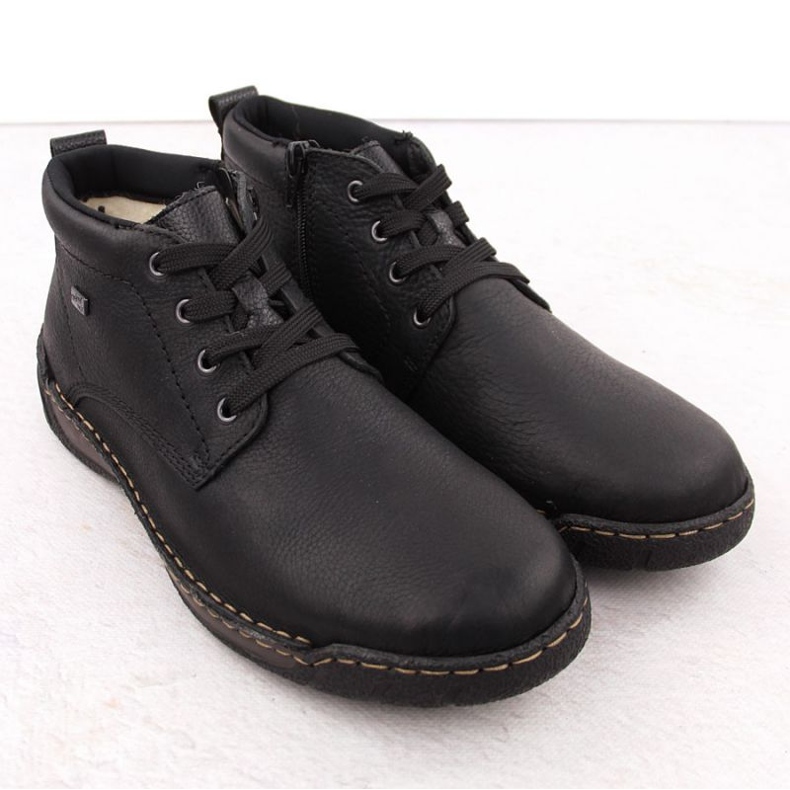 Férfi szigetelt bőr rieker RKR748 fekete 2