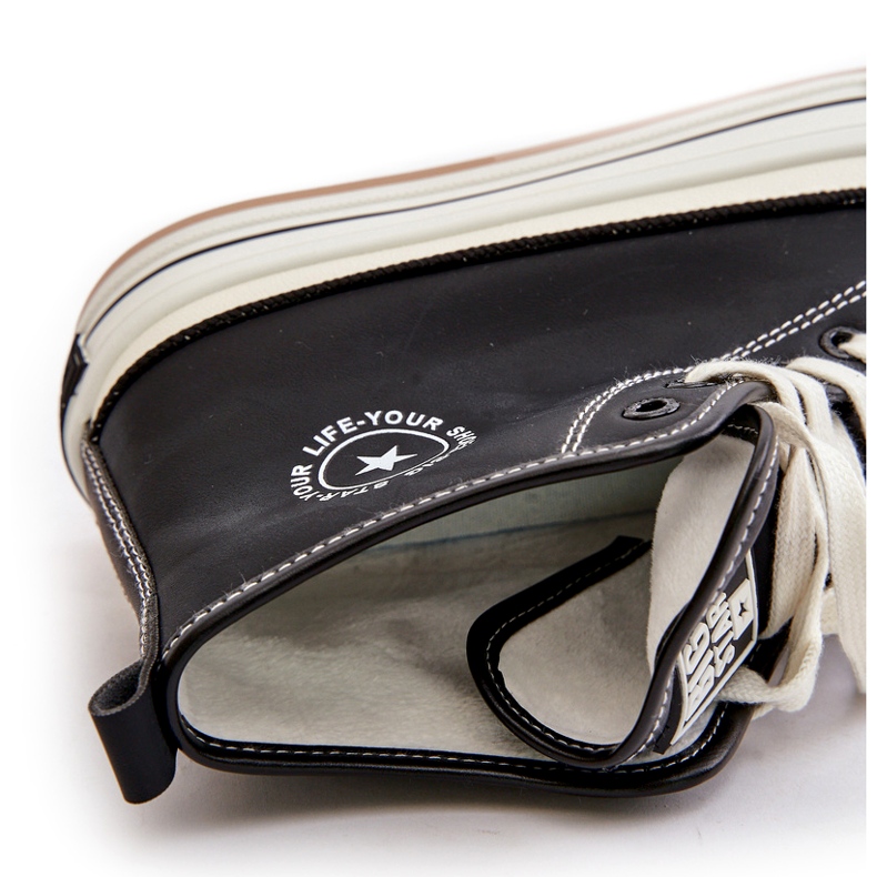 Szigetelt női cipők Eco bőr platformon Big Star OO274062 fekete 1