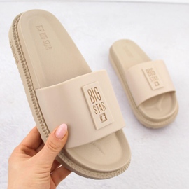 Bézs színű női platformflip-flop Big Star LL274A210 1