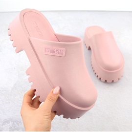 Női rózsaszín papucs masszív talppal Big Star NN274020 1