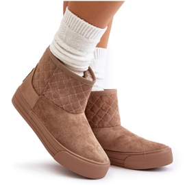 Hócsizma cipzárral szigetelt szőrmével Big Star OO274A524 bézs 4 Hócsizma cipzárral szigetelt szőrmével Big Star OO274A524 bézs 4