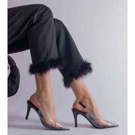 Átlátszó magassarkú, nyitott sarokkal, cirkóniákkal díszítve színtelen 1 Átlátszó magassarkú, nyitott sarokkal, cirkóniákkal díszítve színtelen 1