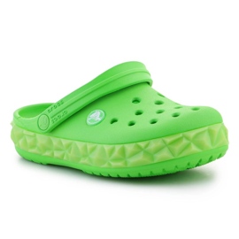 Crocs Croc Band Geometric Glow Band Clog K Jr 210132-3WA flip-flop zöld 2