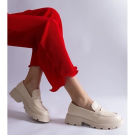 Öko bőrből készült bézs színű női mokaszinok 1 Öko bőrből készült bézs színű női mokaszinok 1