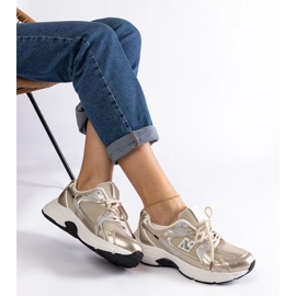 Arany klasszikus sportcipő aranysárga 2